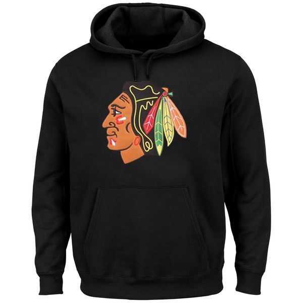 Chicago Blackhawks Black Big Logo With Crest Pullover Hoodie WEM,We sell and wholesale Chicago Blackhawks Black Big Logo With Crest Pullover Hoodie WEM on line form chian!